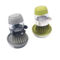 Small Washing Brush Pot Kitchen Cleaning Brush with Soap Dispenser