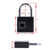 AJF Smart fingerprint electronic padlock metal outdoor waterproof cabinet takeaway box charging small padlock